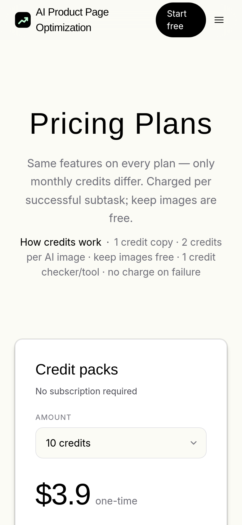 Pricing