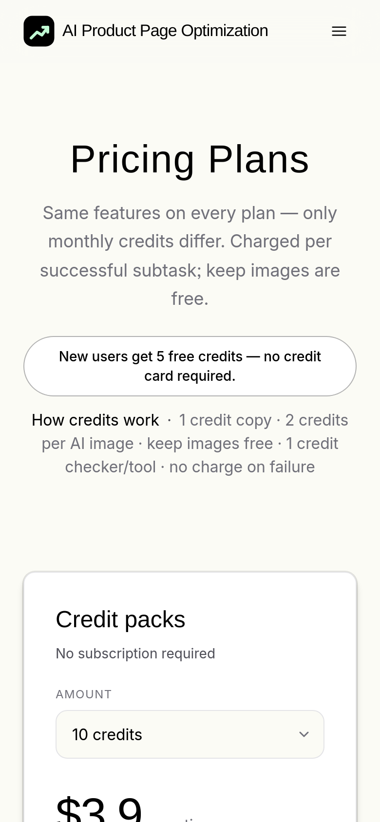 Pricing