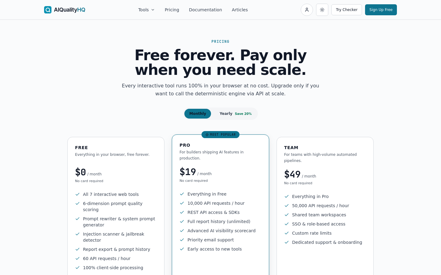 Pricing