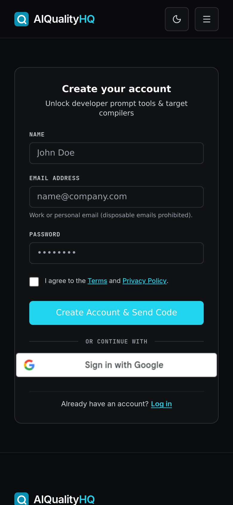 Signup