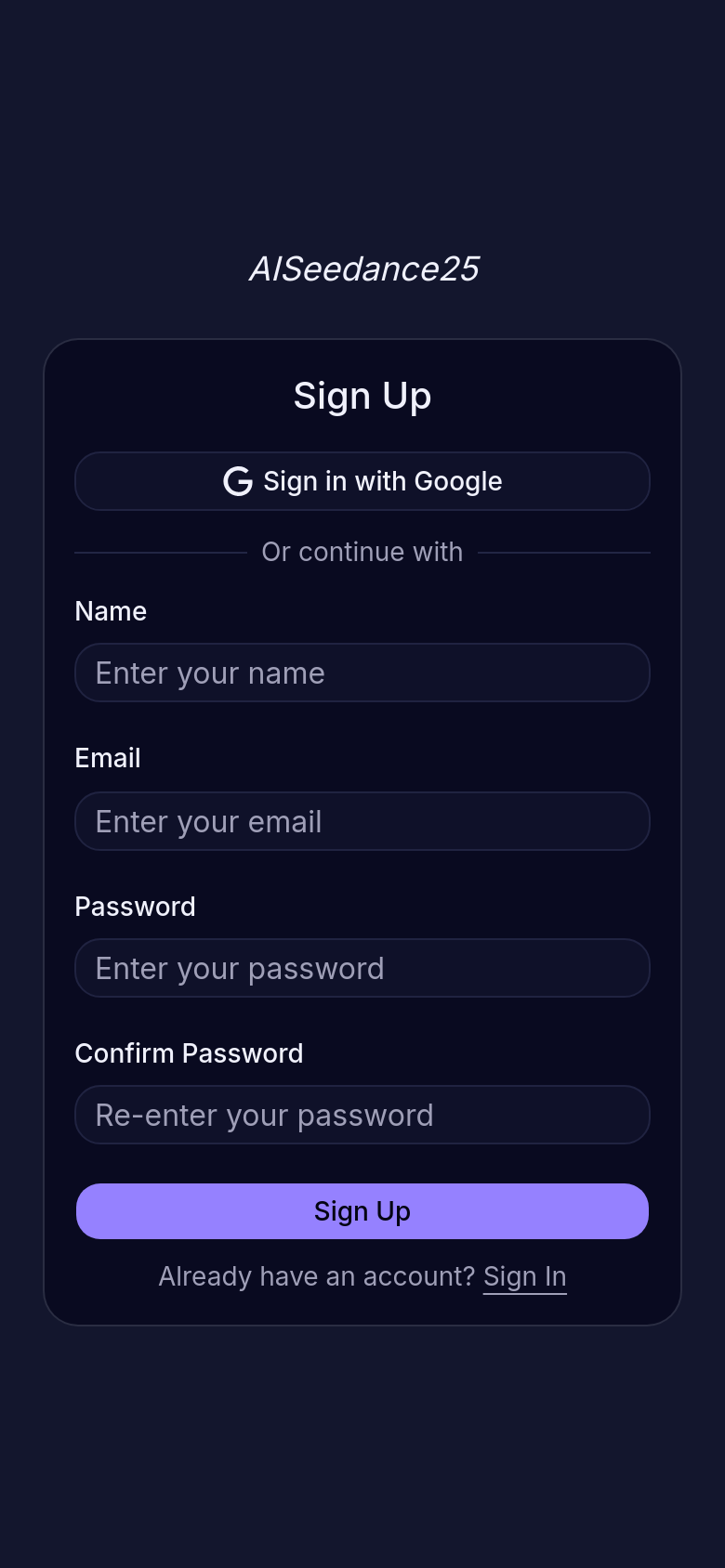 Sign Up