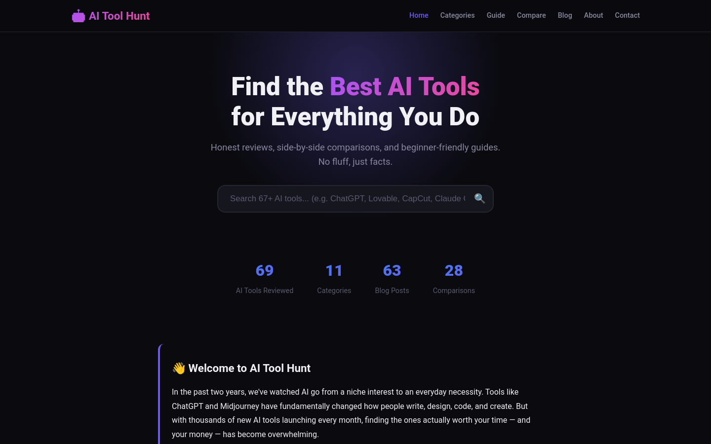 Captured Homepage / Lander