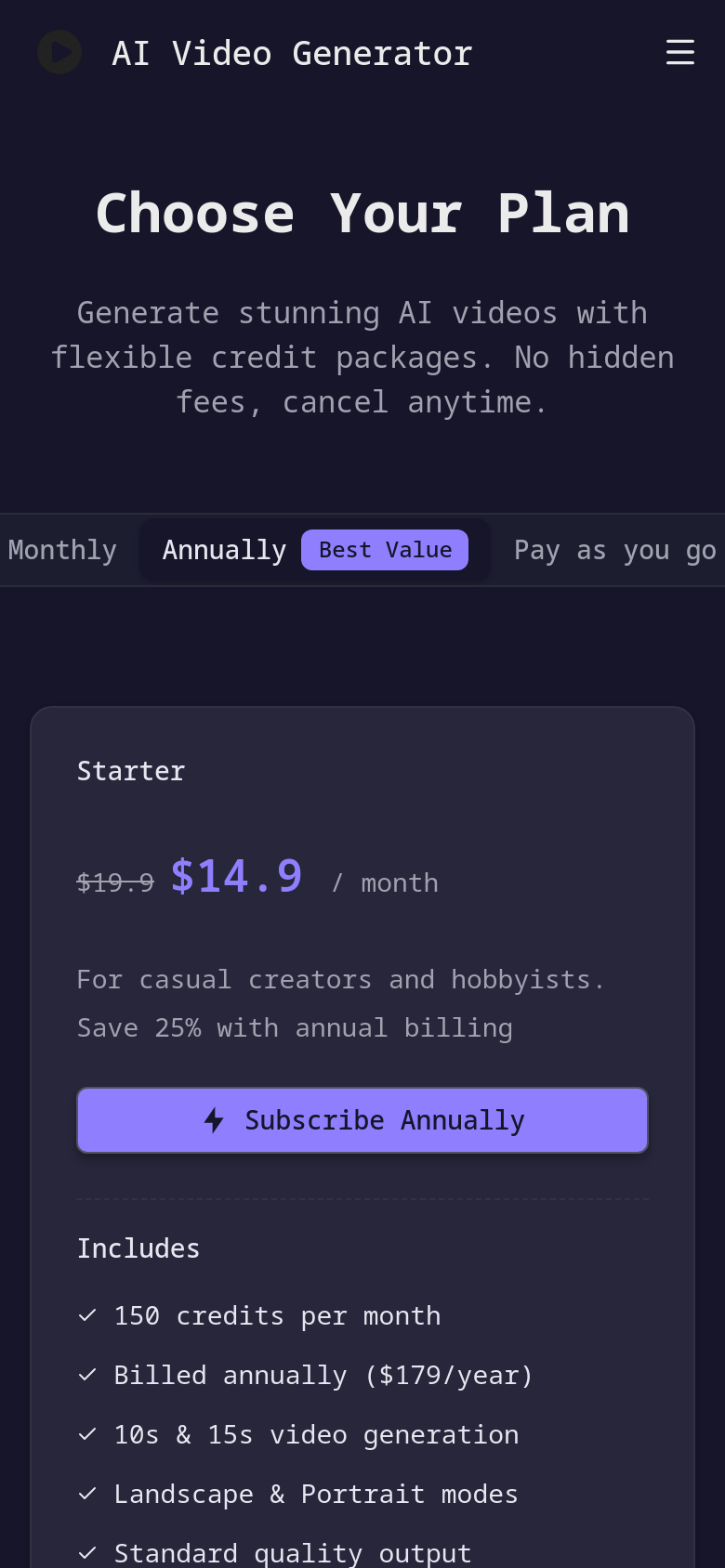 Pricing
