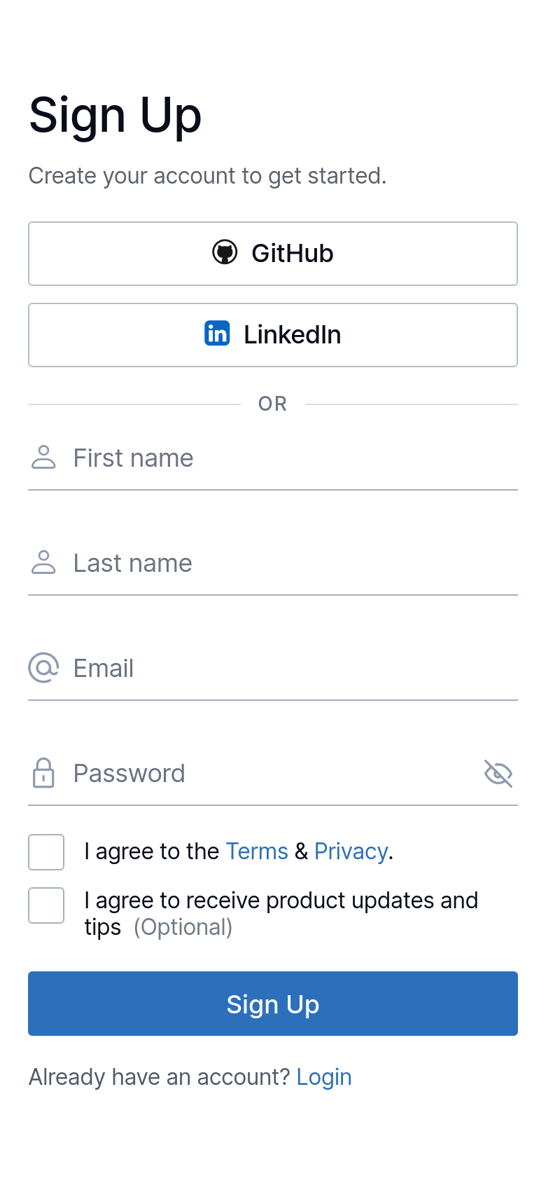 Signup