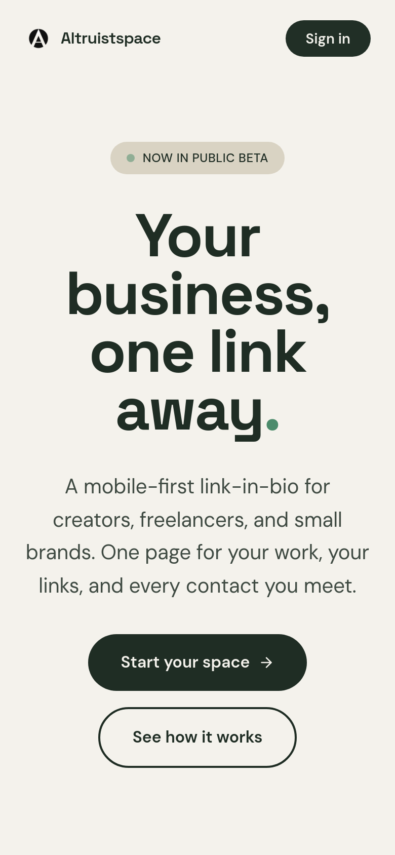 Homepage / Lander