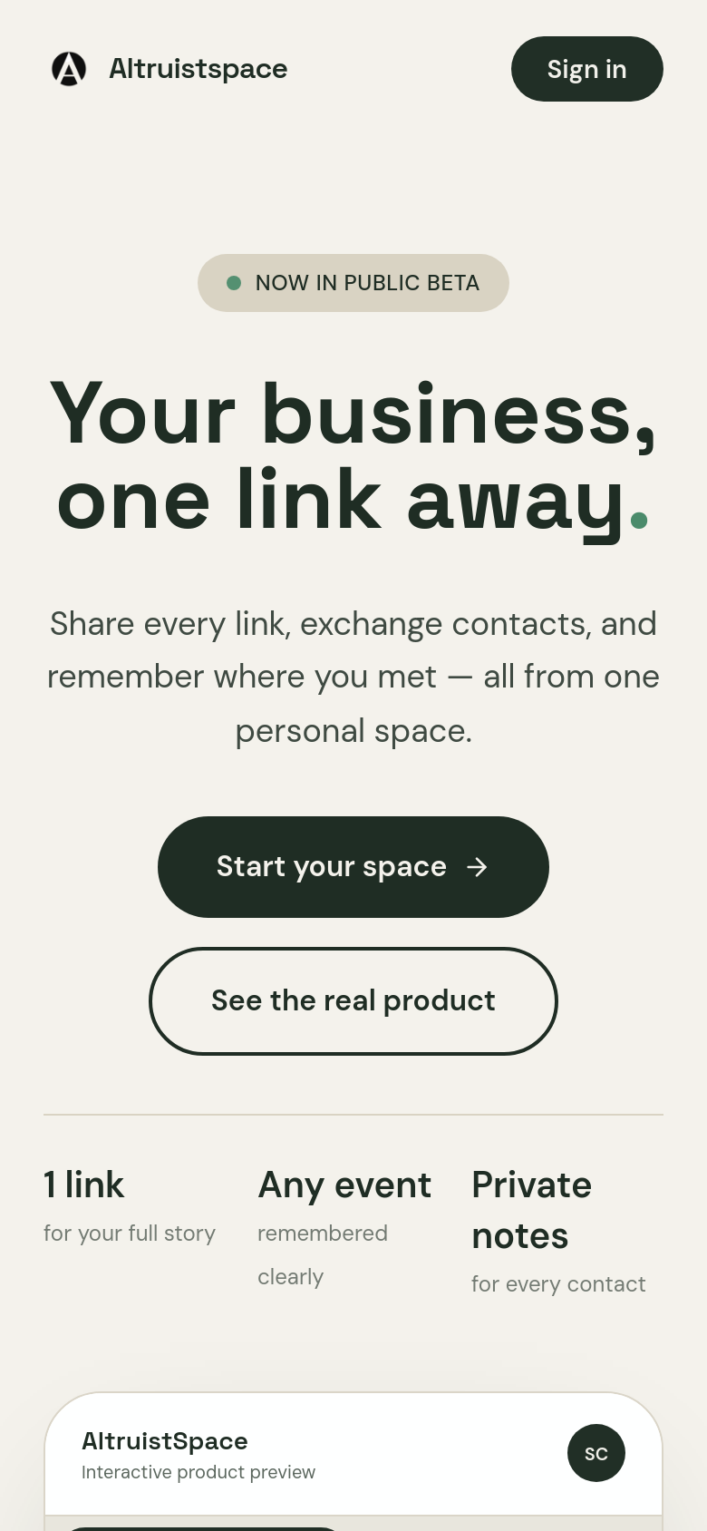 Homepage / Lander