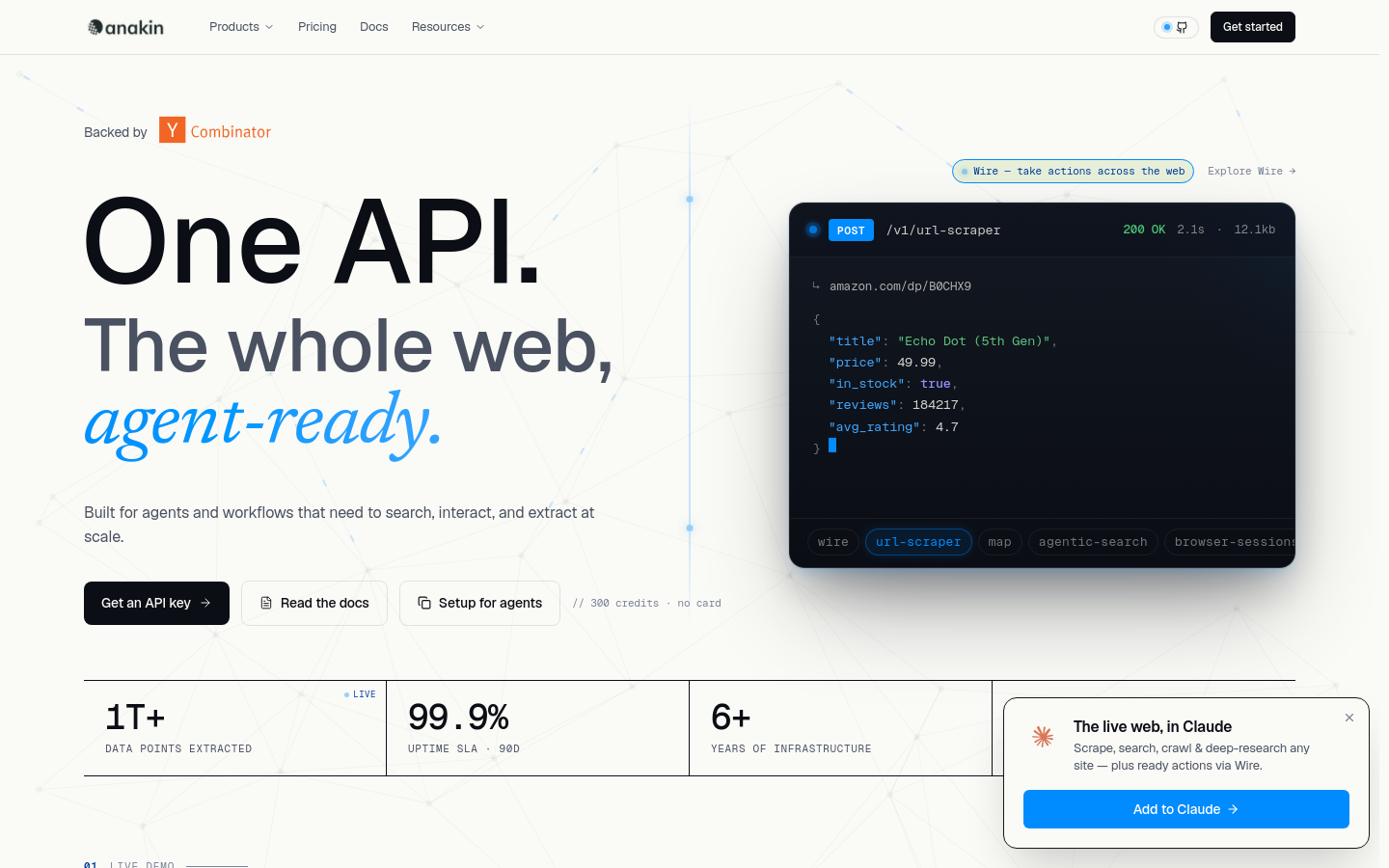 Above-the-fold capture of anakin.io