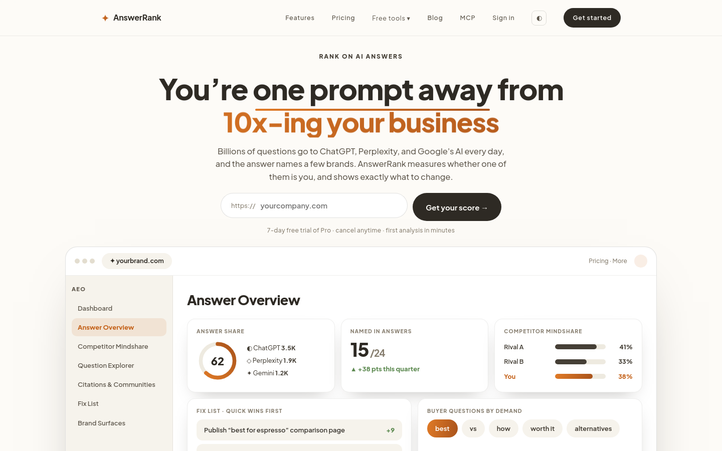 Captured Homepage / Lander