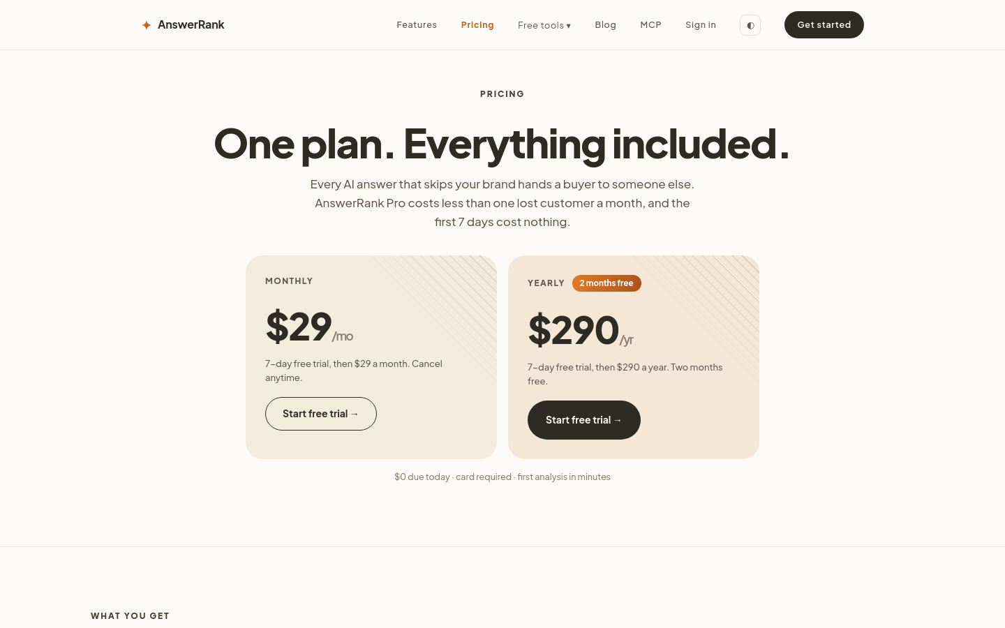 Pricing