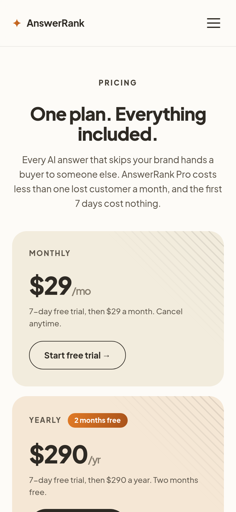 Pricing