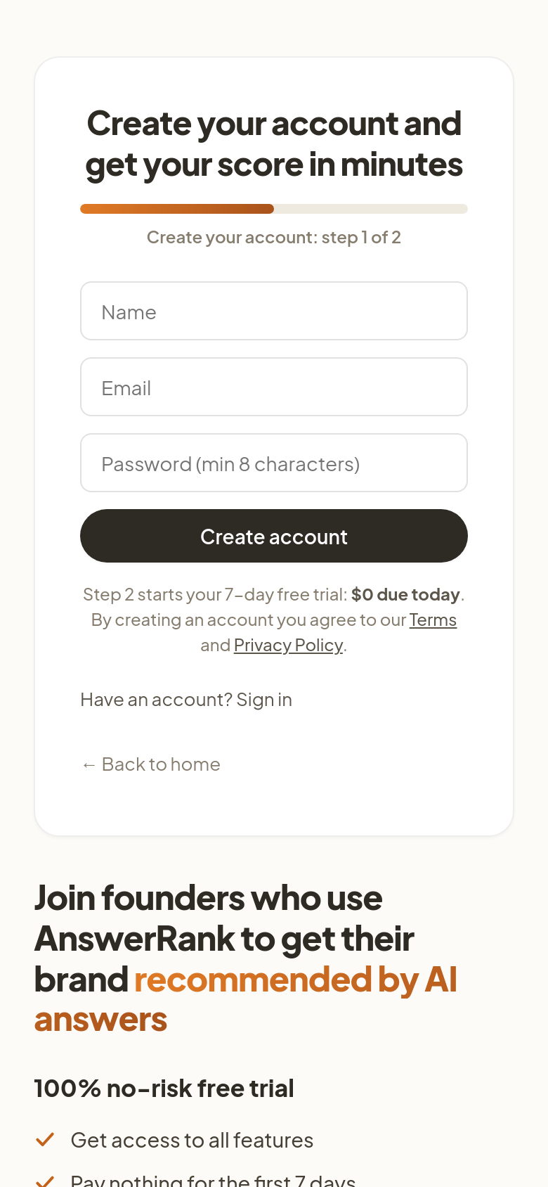 Signup