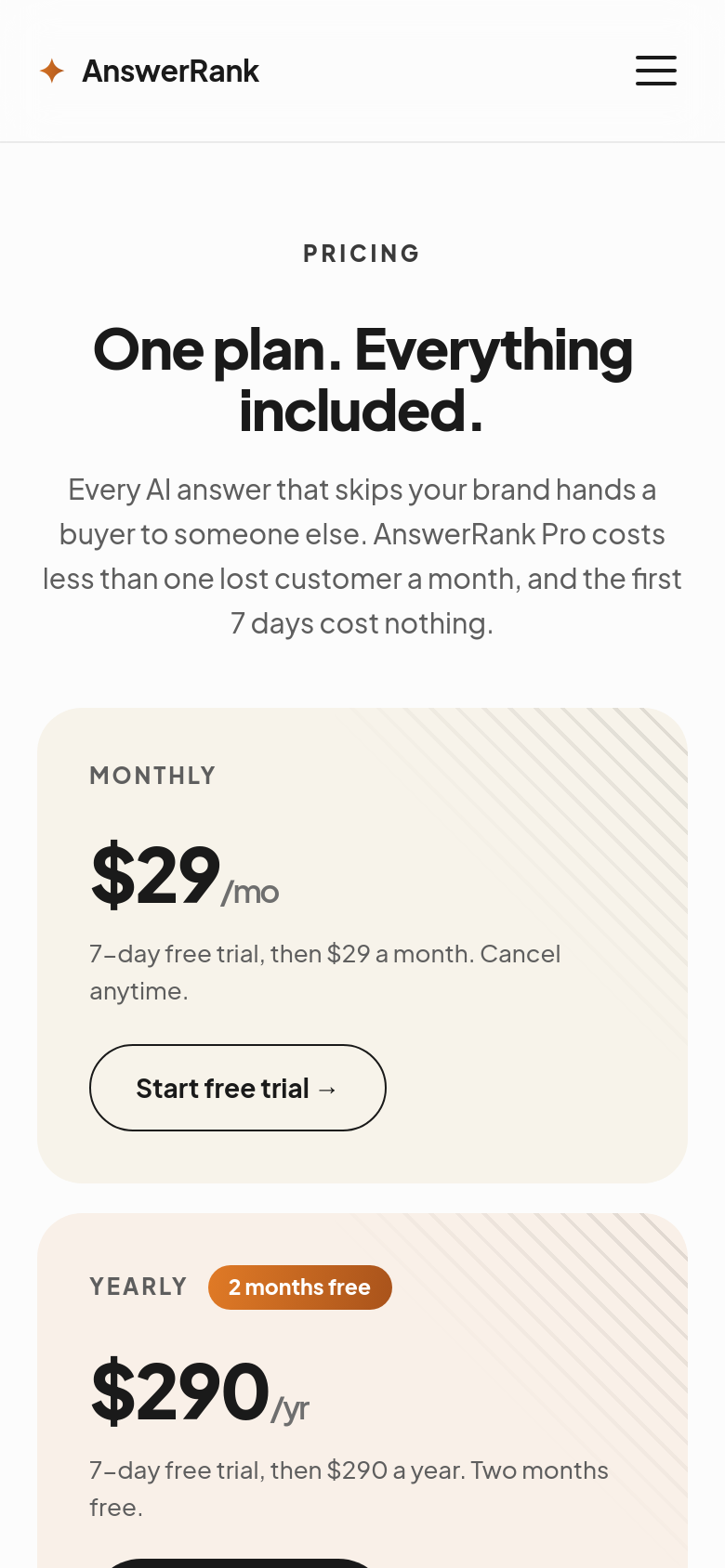 Pricing