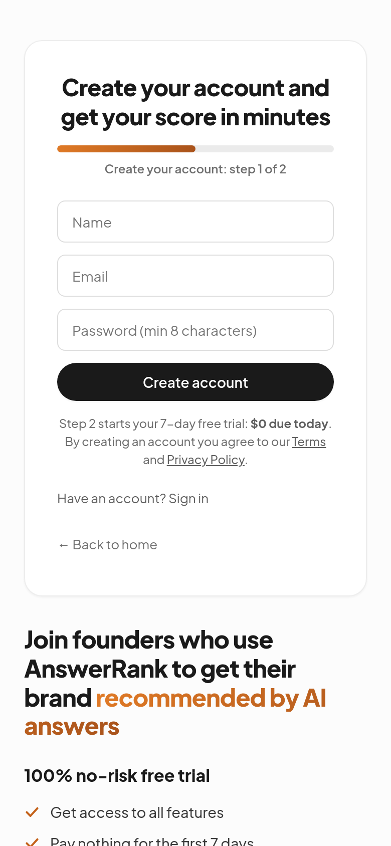 Signup