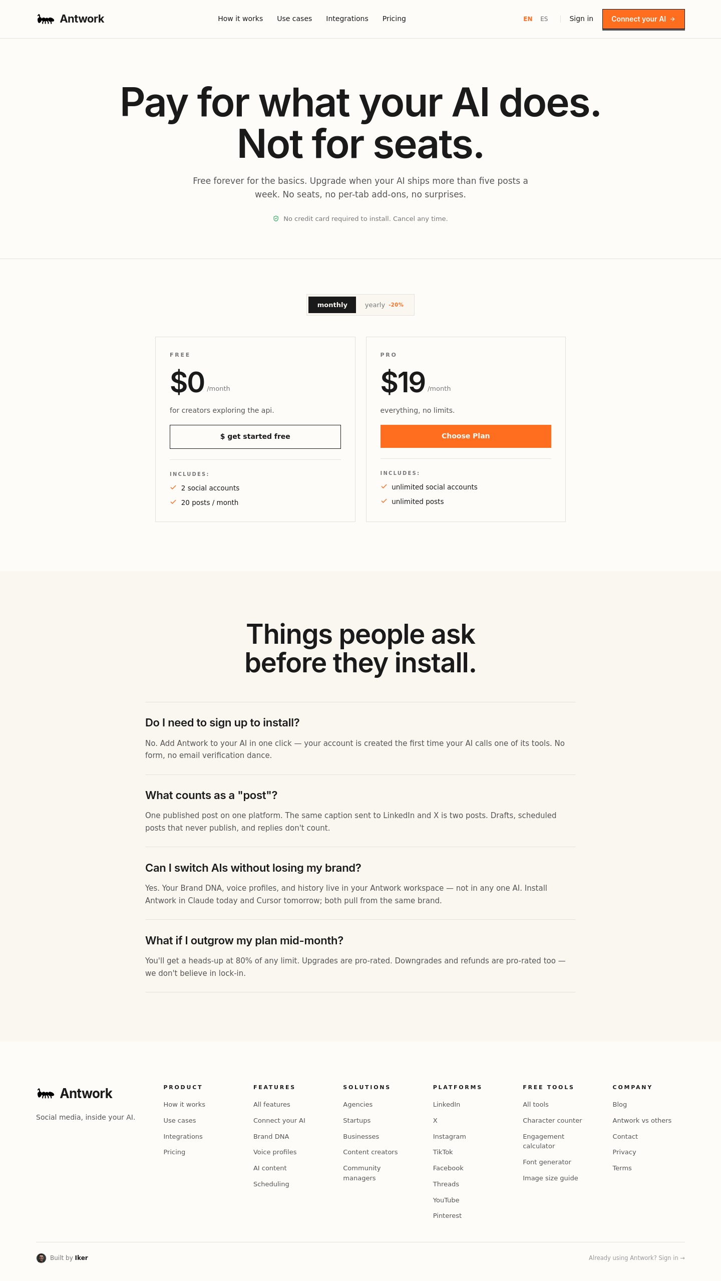 No credit card element