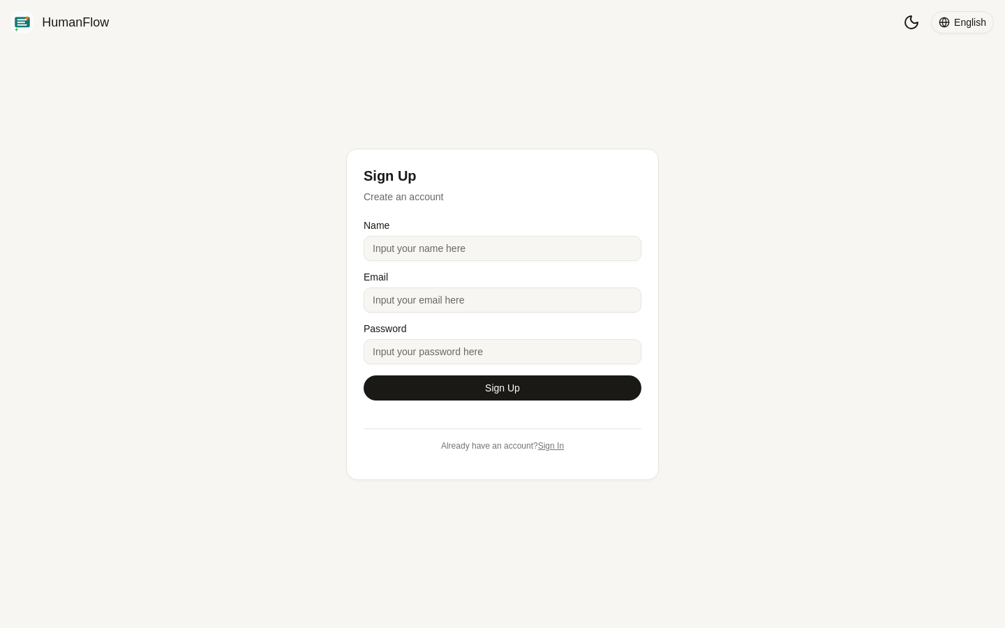 Sign Up