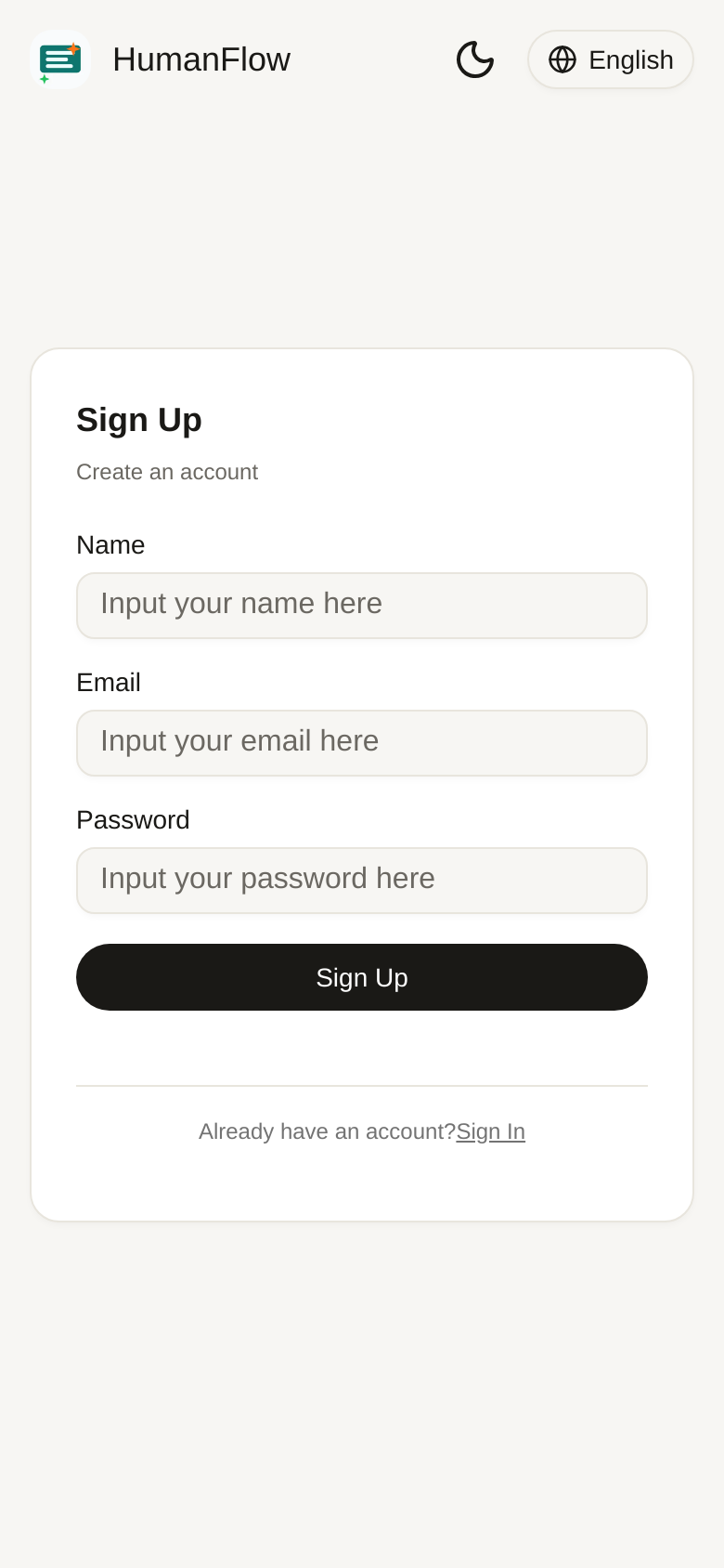 Sign Up