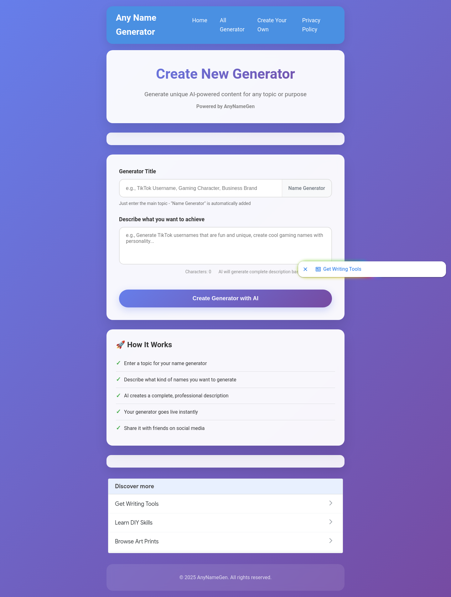 anynamegen.com — 