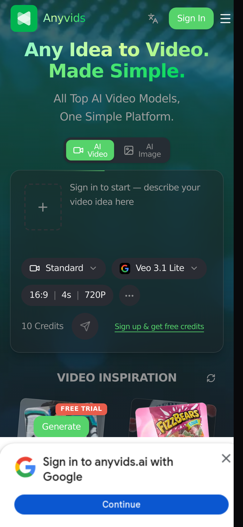 Homepage / Lander