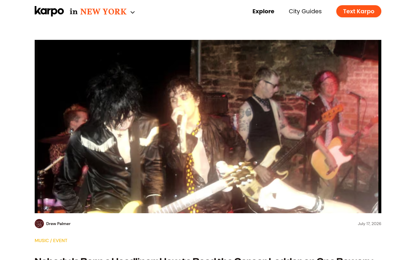 Experience Nobody Is Born A Headliner How To Read The Career Ladder On One Bowery Palace Bill
