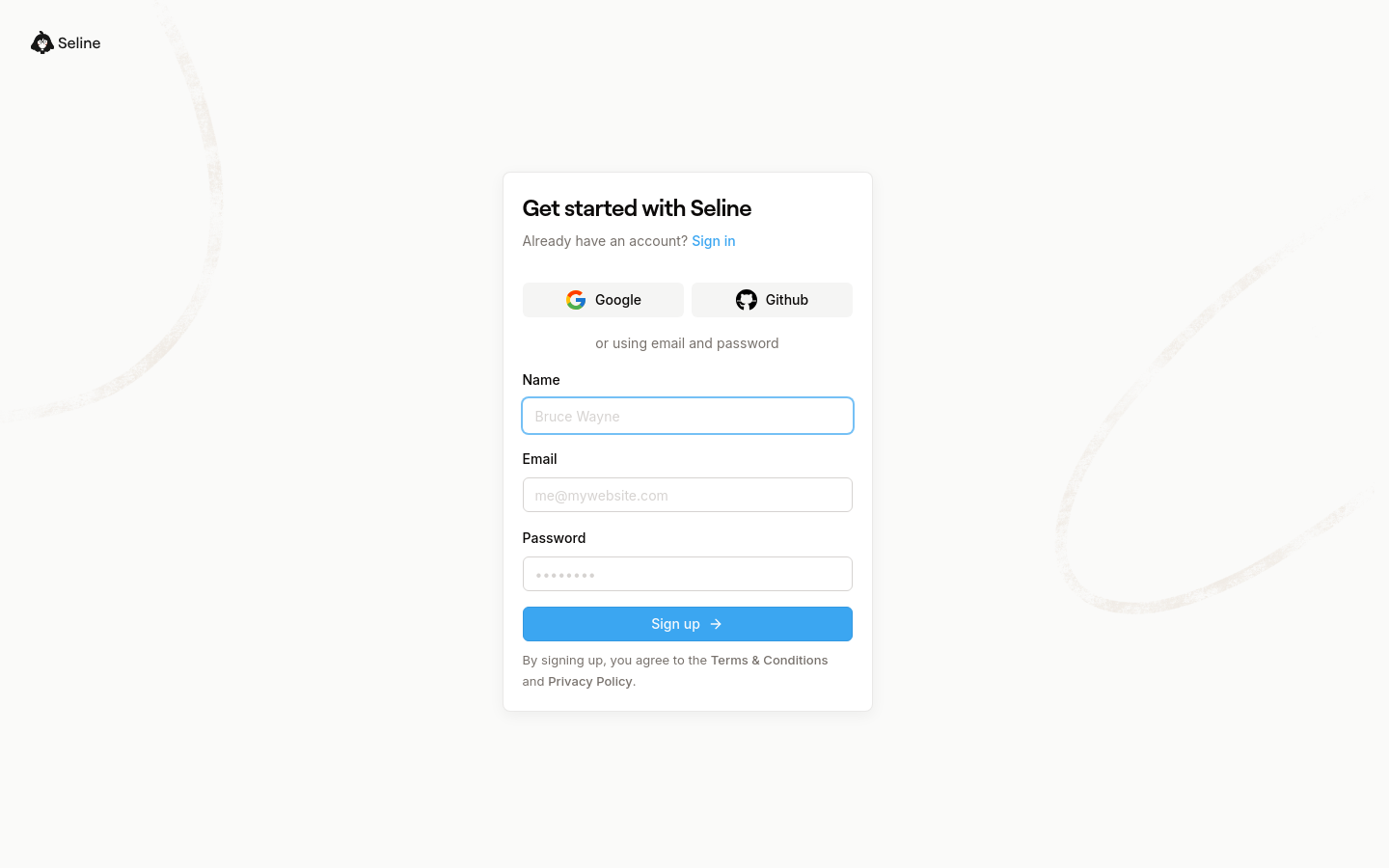 Sign Up