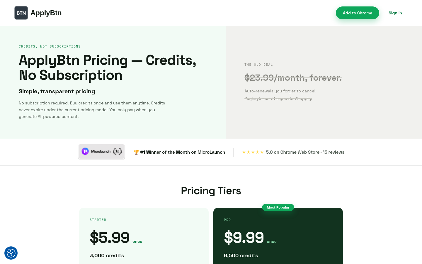Pricing