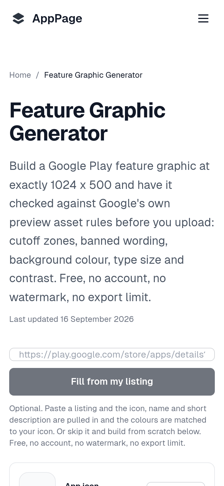 Feature Graphic Generator