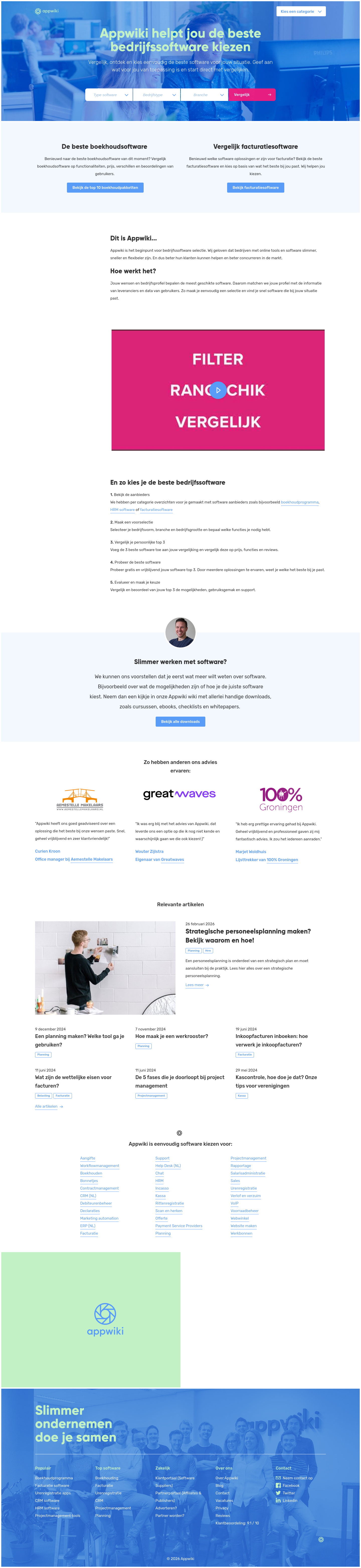 Nav section of appwiki.nl