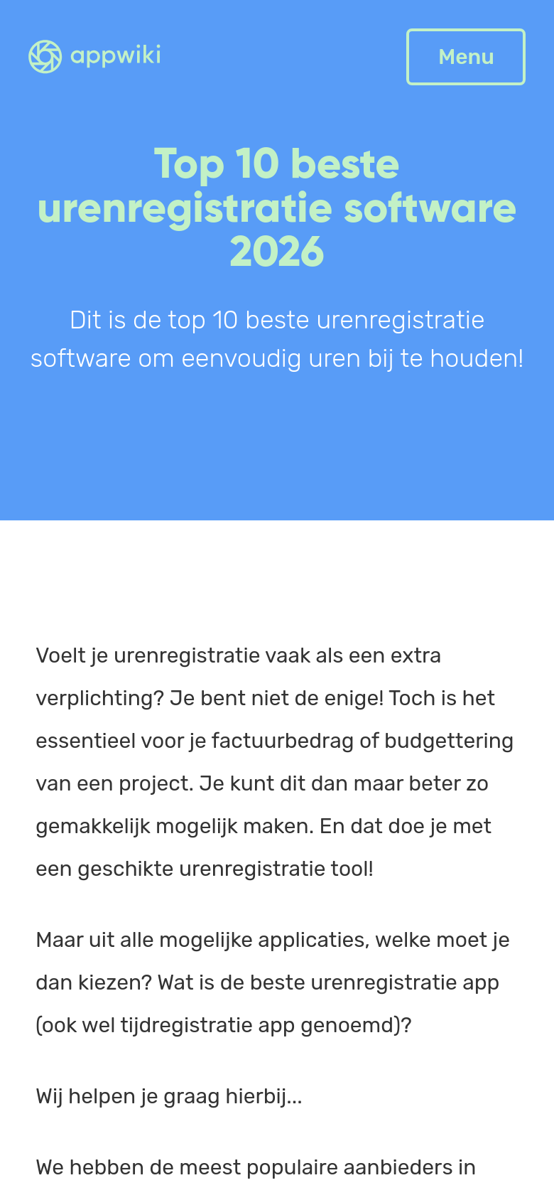 Urenregistratie