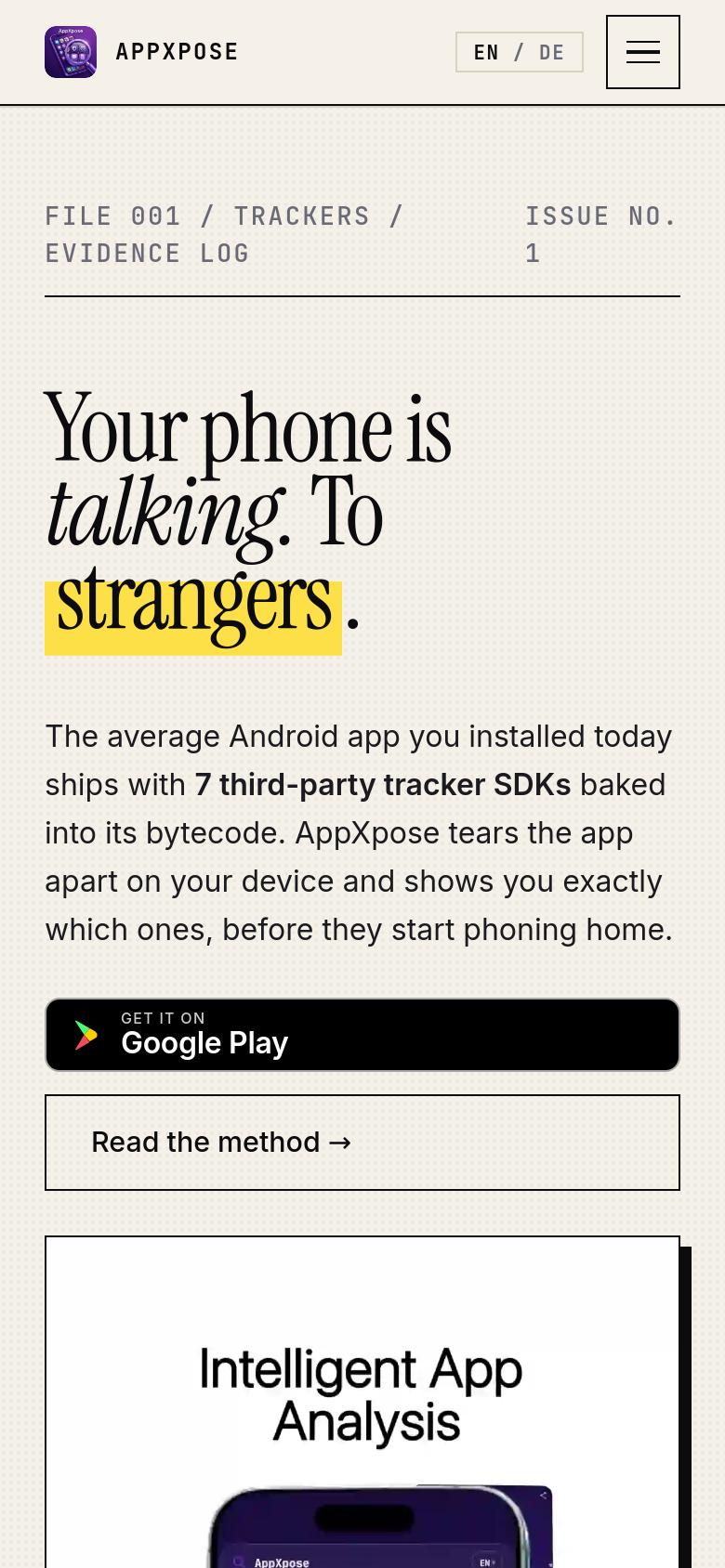 Homepage / Lander
