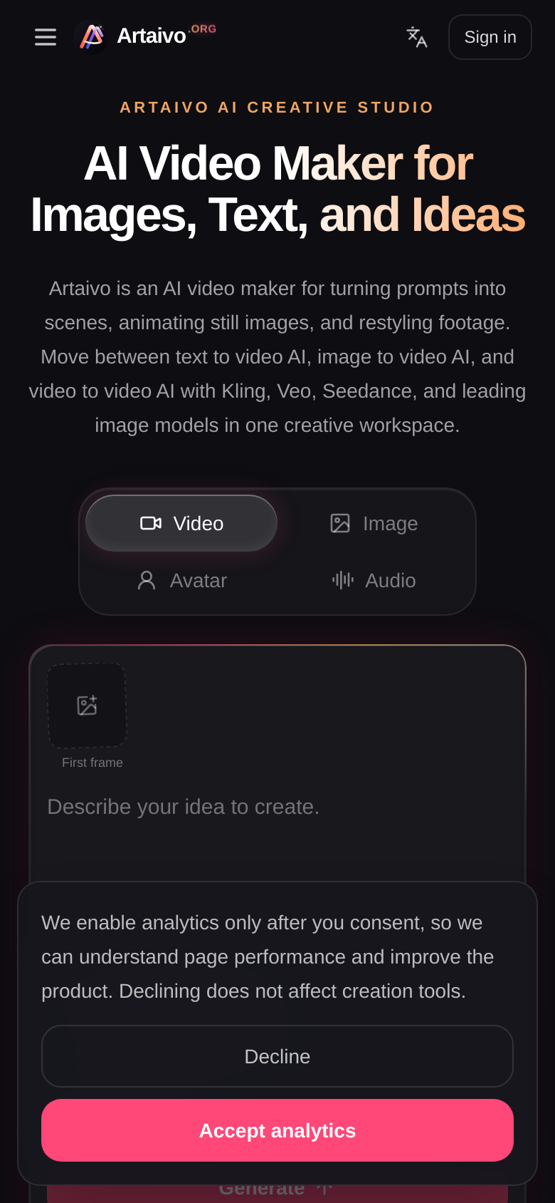 Homepage / Lander