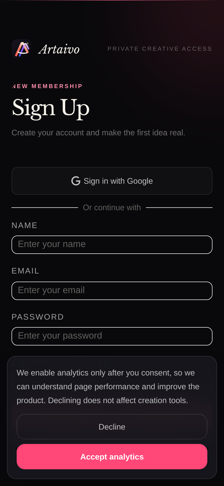 Sign Up