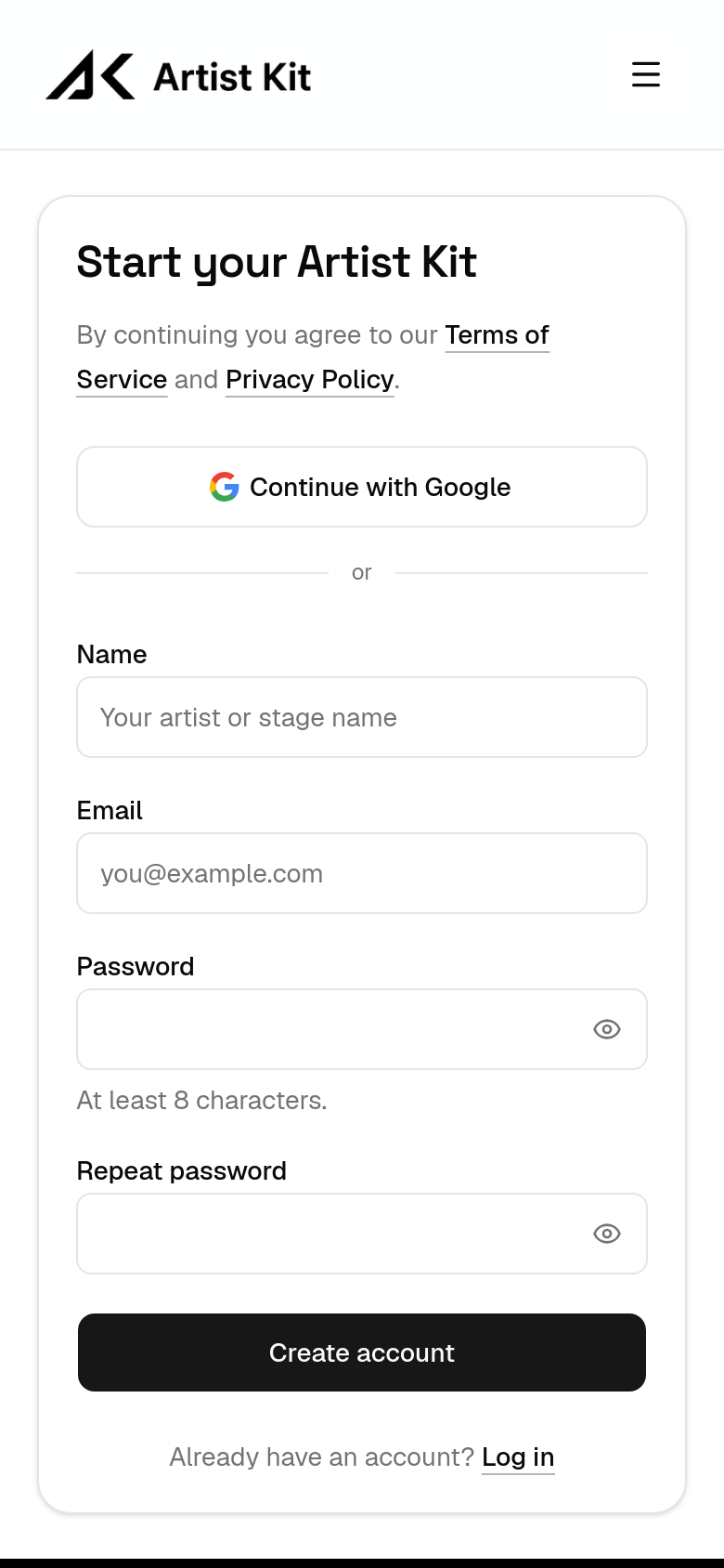 Signup