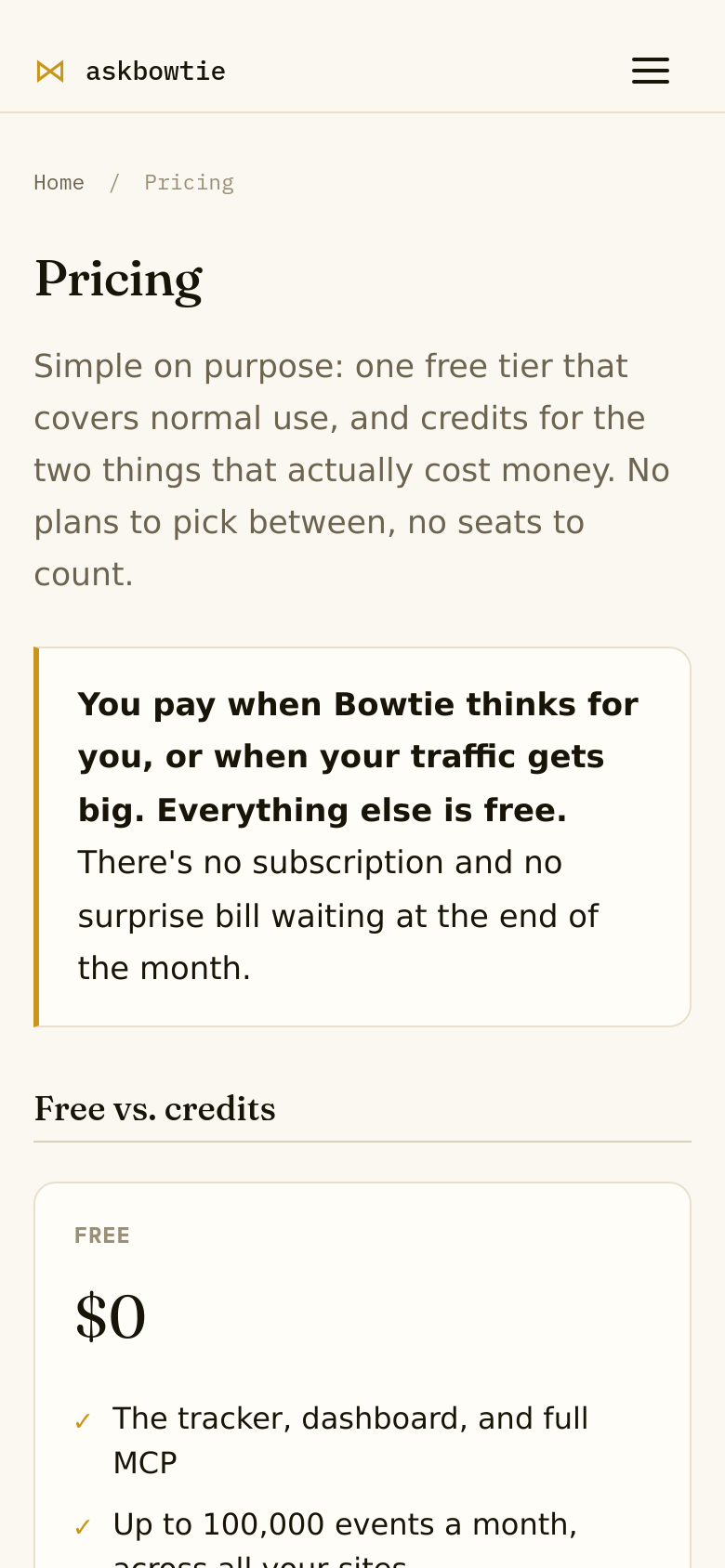 Pricing