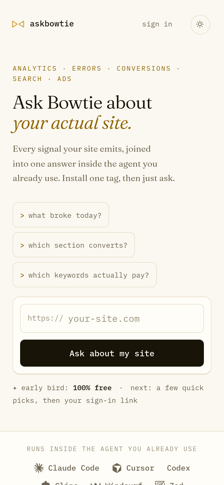 Homepage / Lander