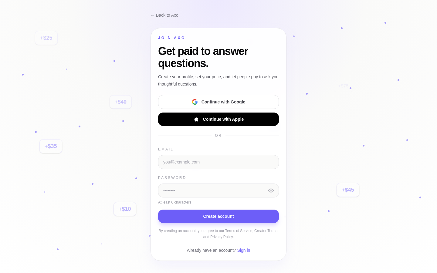Signup
