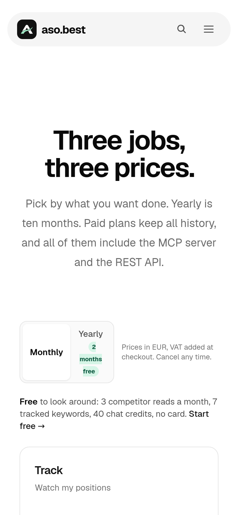 Pricing