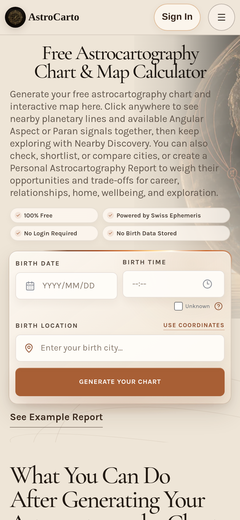 Homepage / Lander