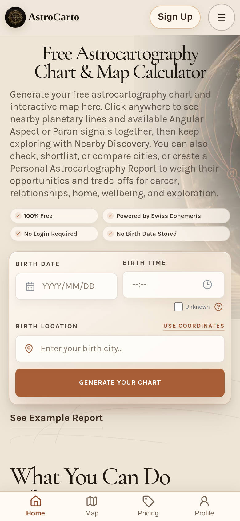 Homepage / Lander