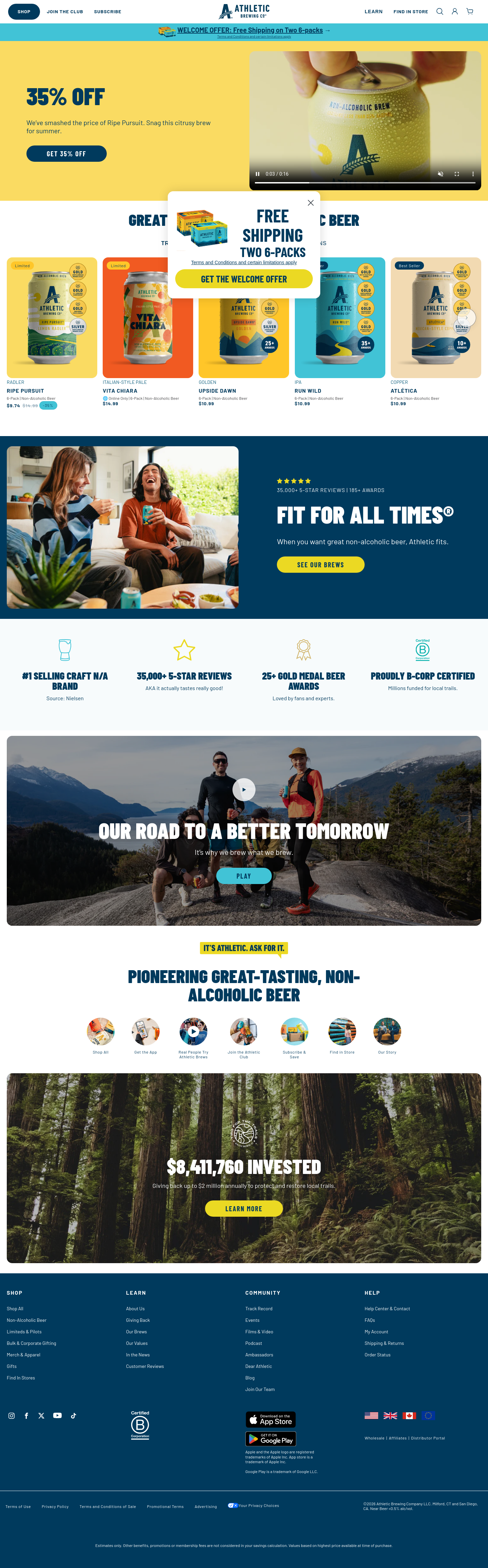athleticbrewing.com section