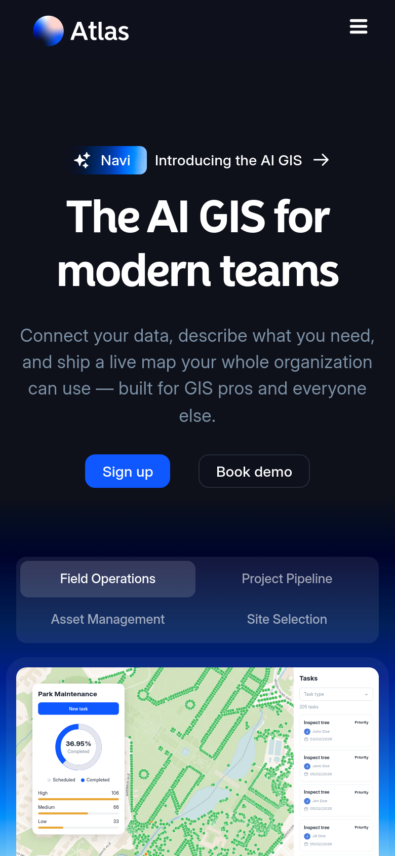 Homepage / Lander