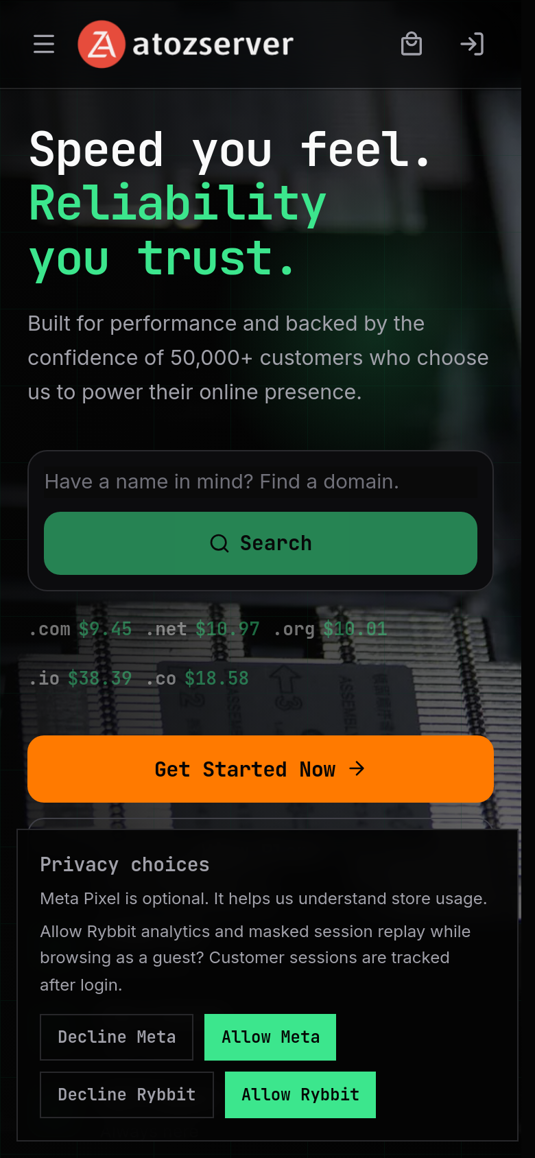 Homepage / Lander