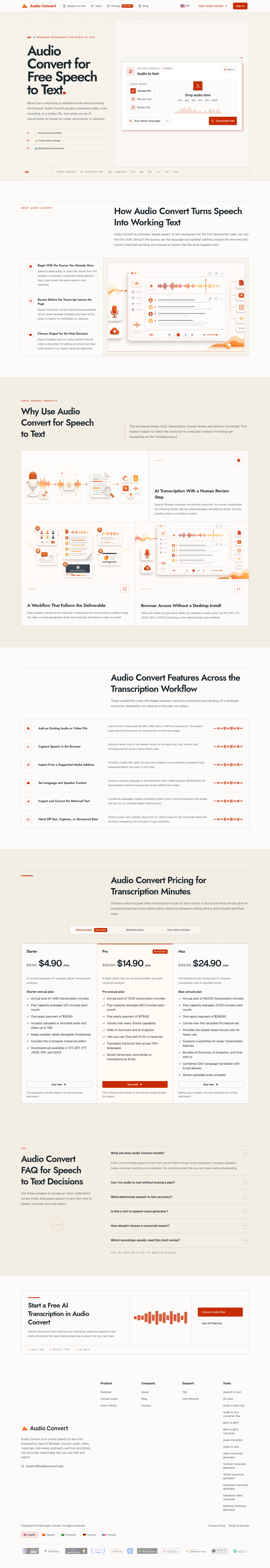 audioconvert.app — The Pricing Page