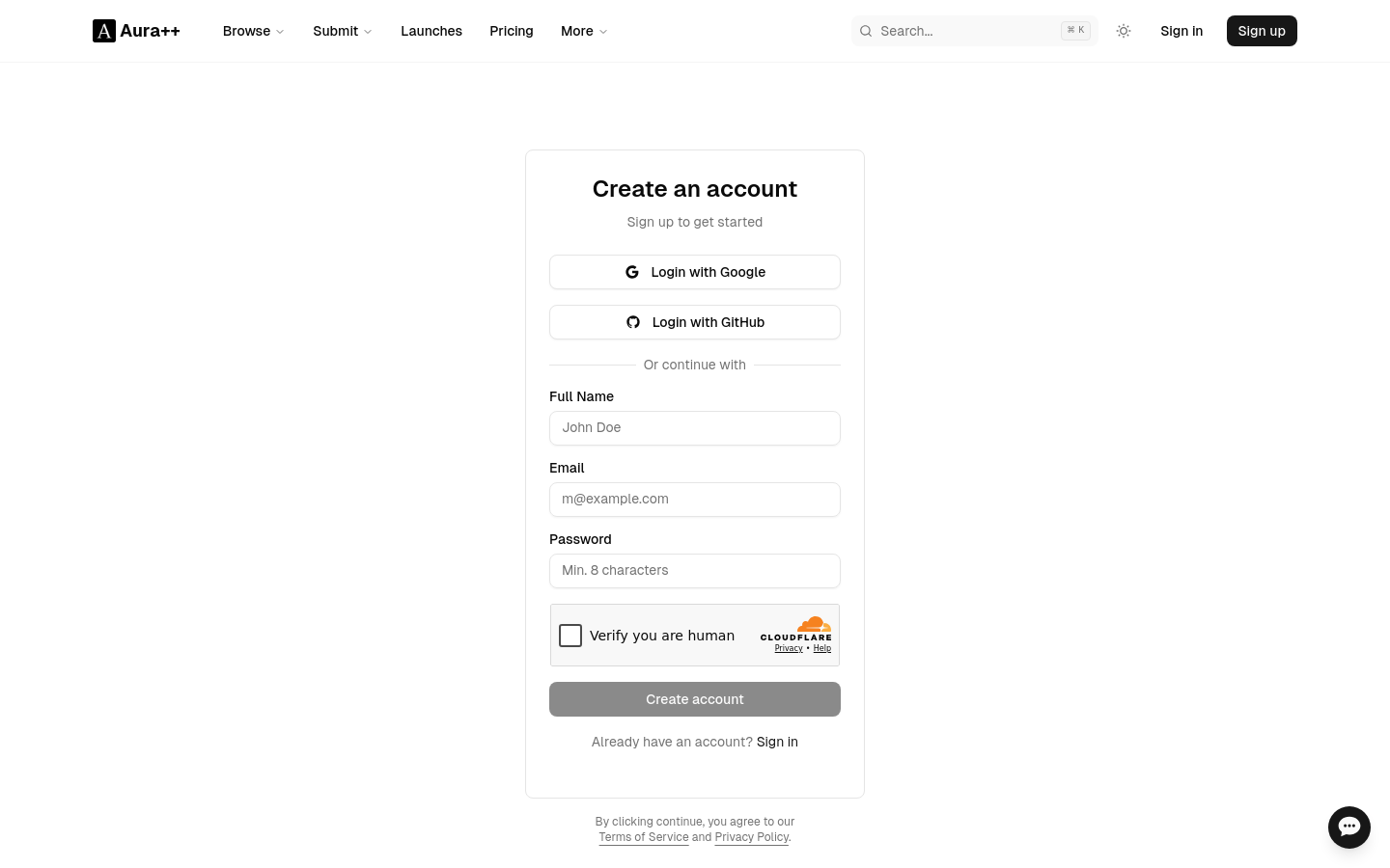 Sign Up