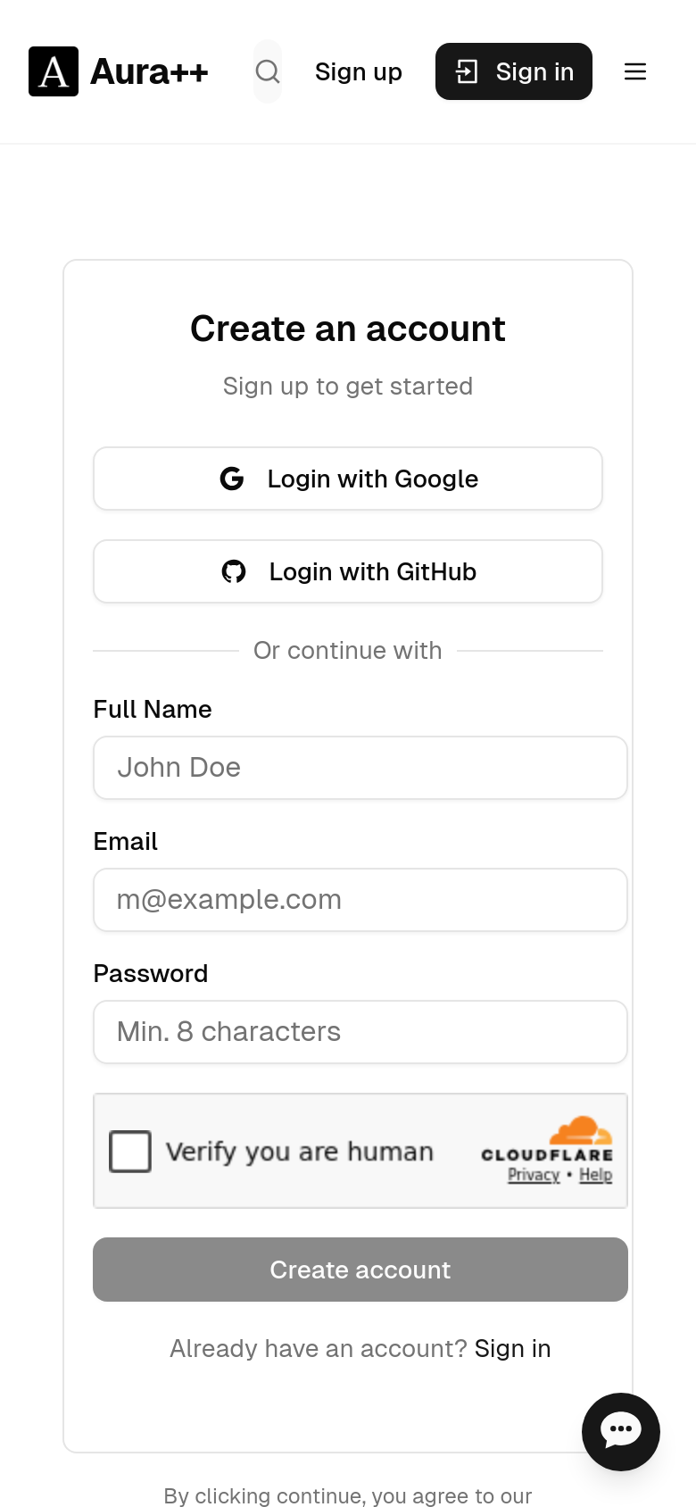 Sign Up