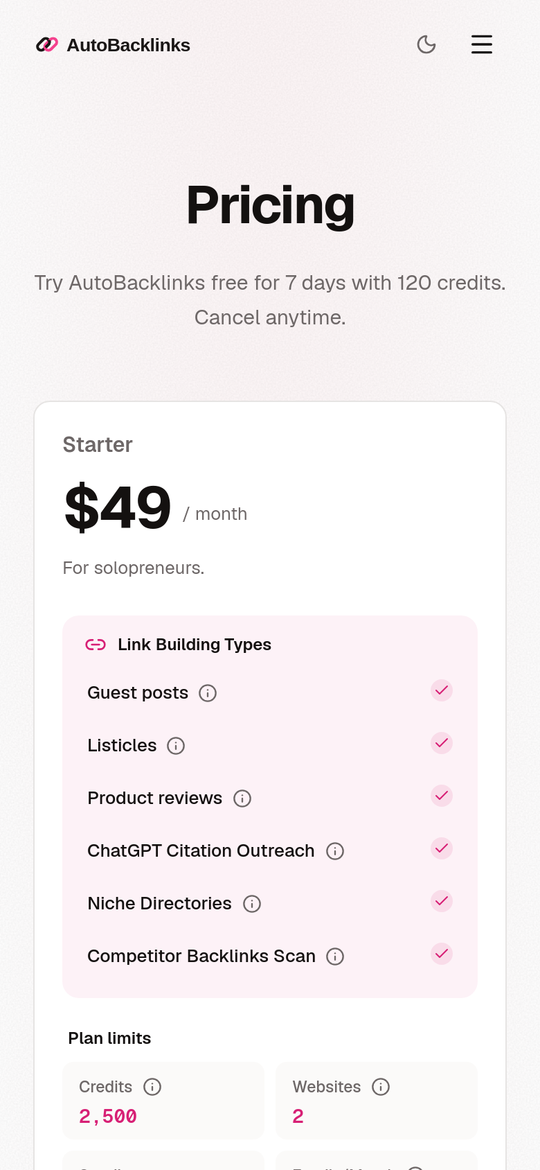 Pricing