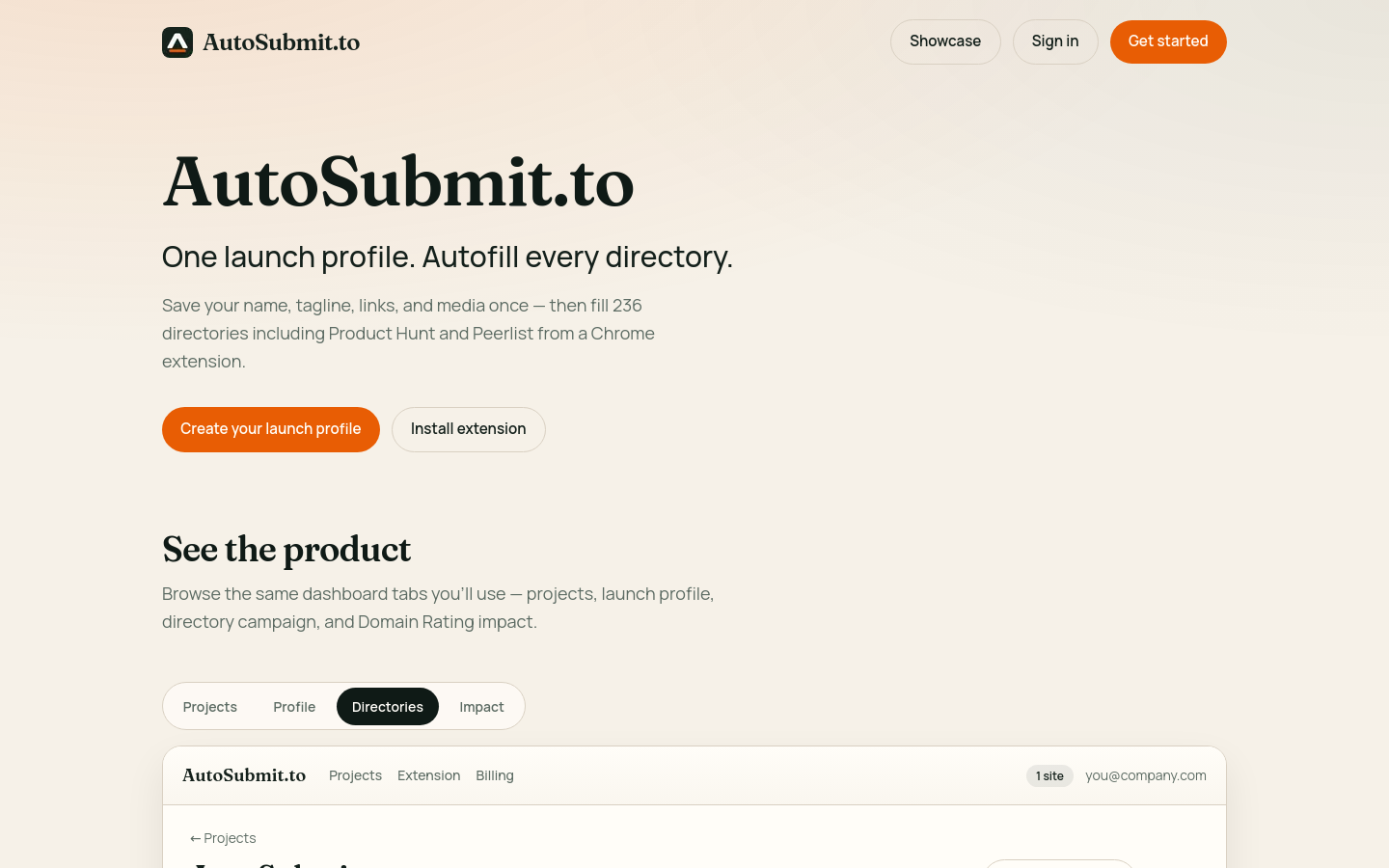 Above-the-fold capture of autosubmit.to