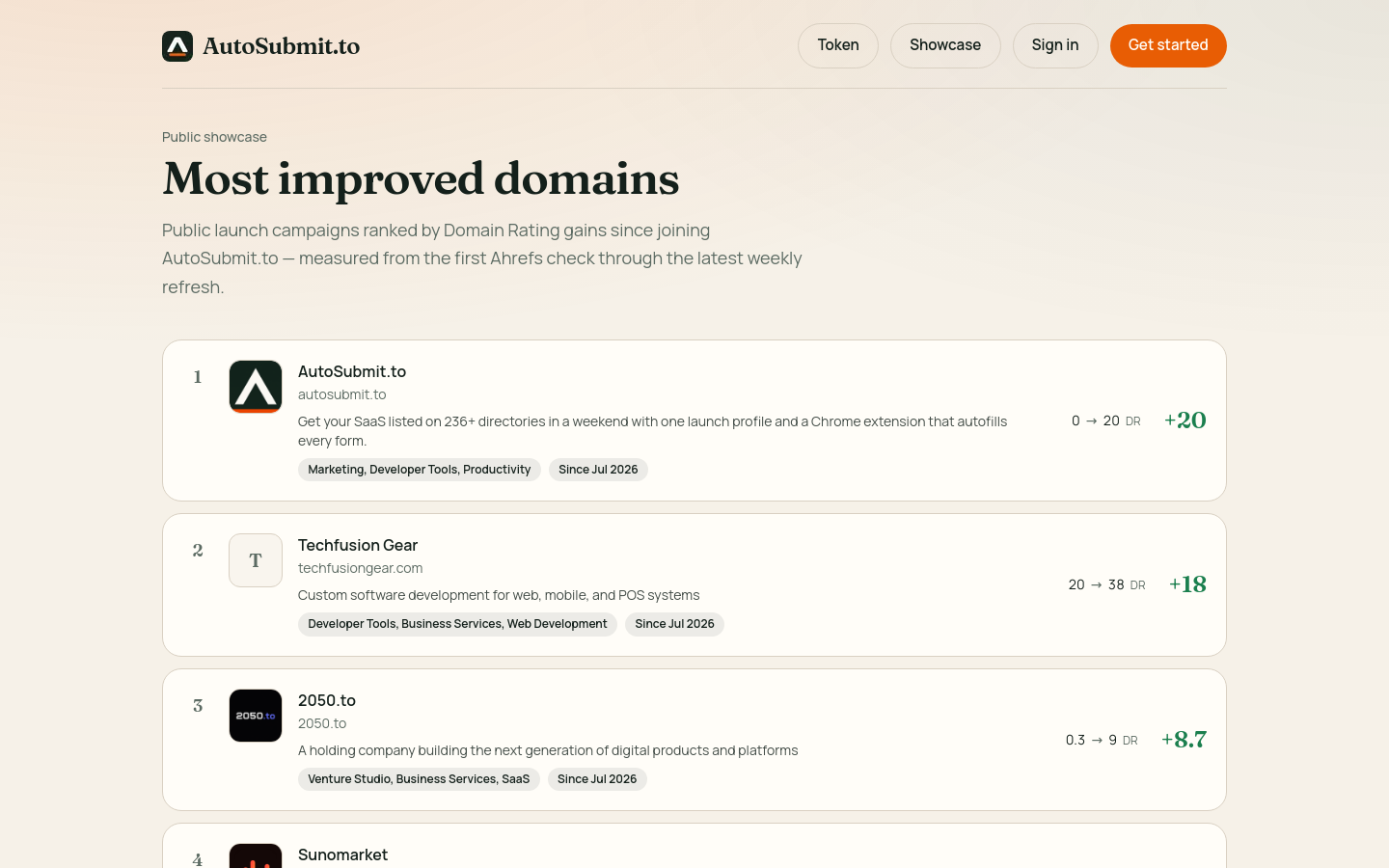 autosubmit.to desktop capture of the first page