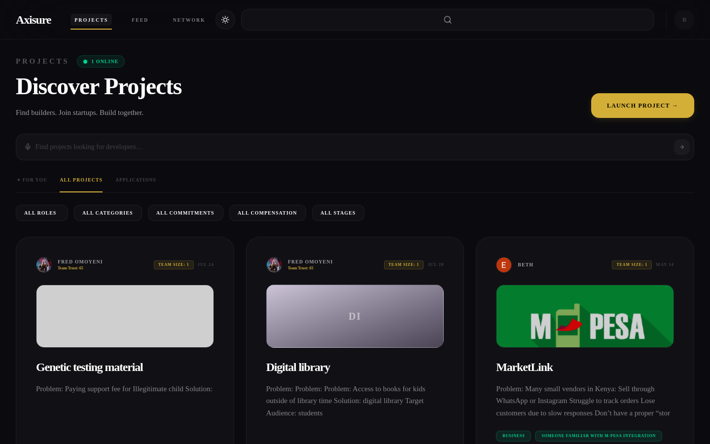 Captured Projects