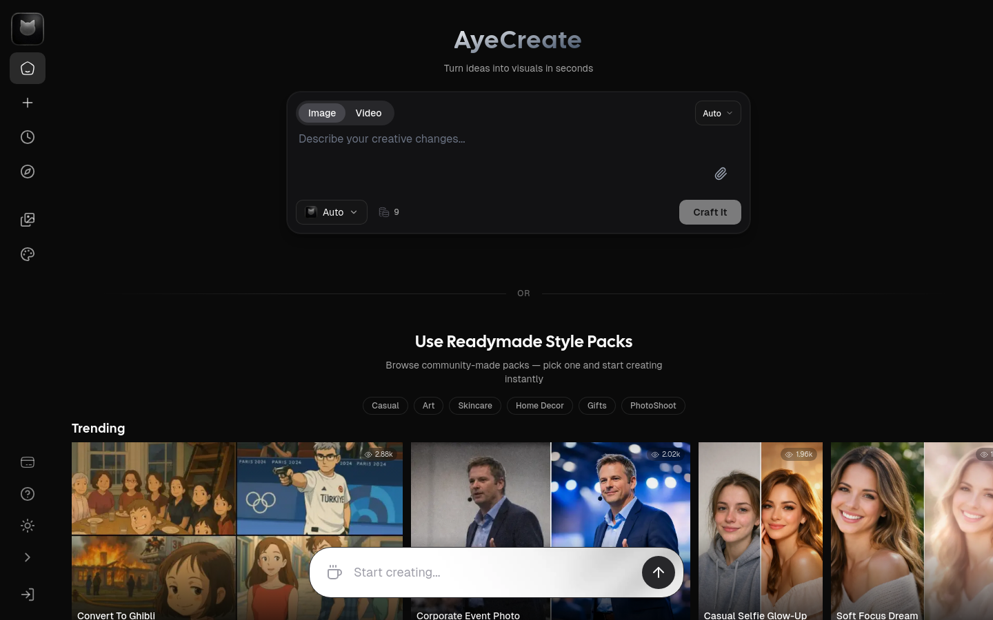 Captured Homepage / Lander