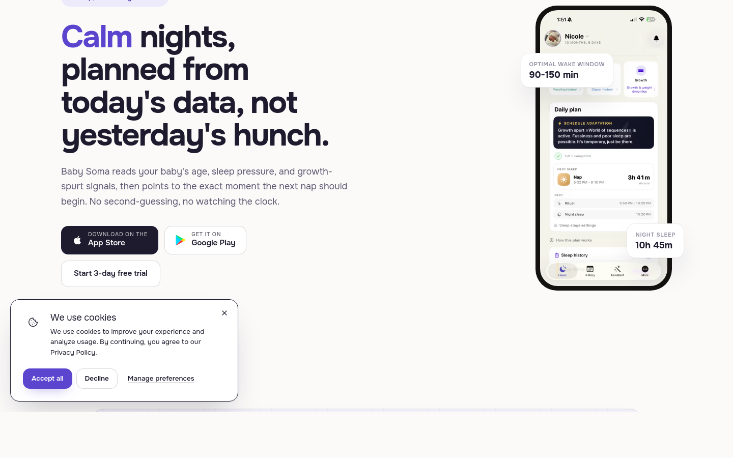 babysoma.app section
